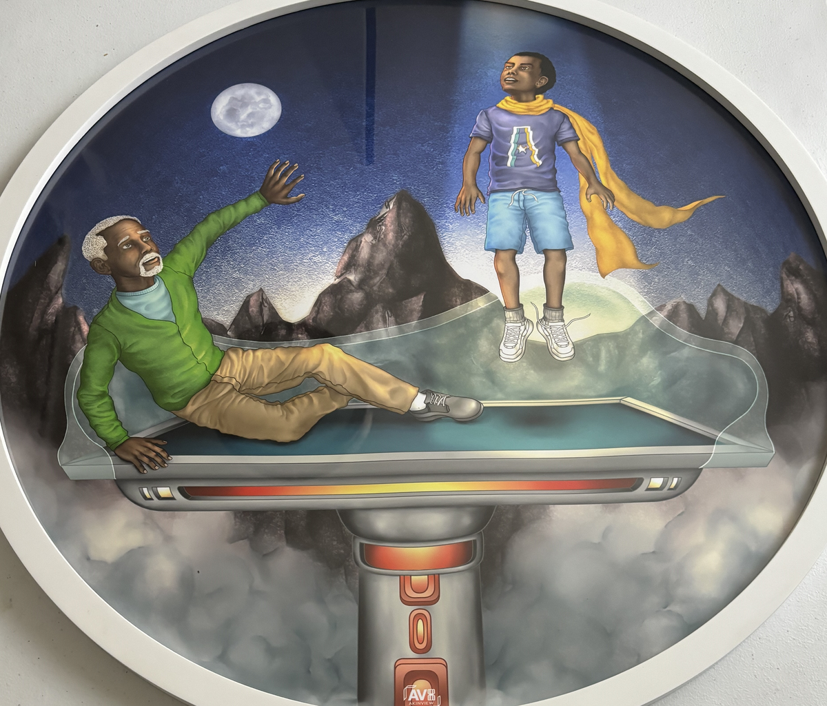 Ola Akinsola, Strange Lights, 25”x 25”