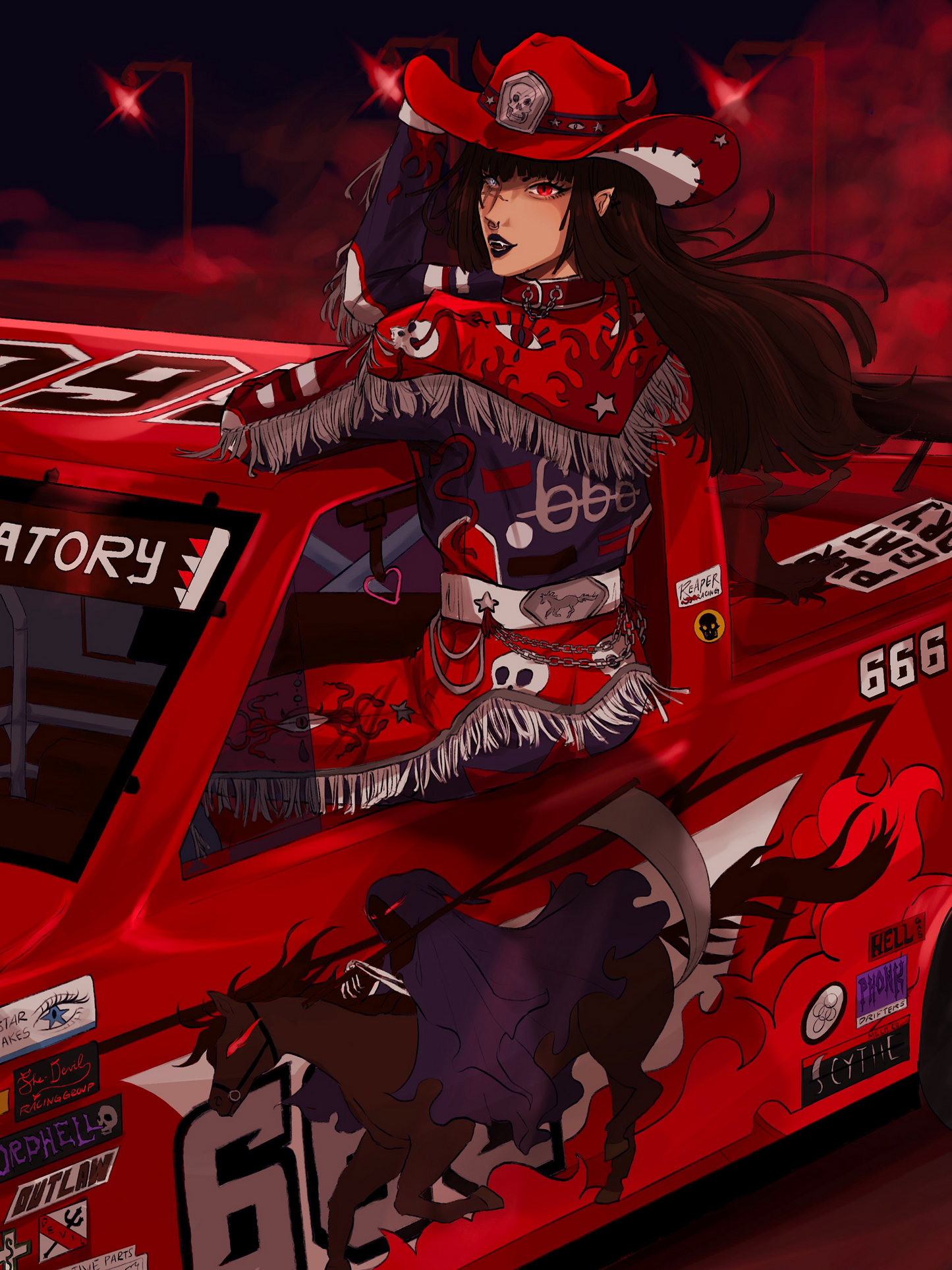 Amanda Shi, A Country Devils-Drift, 16"x 12"