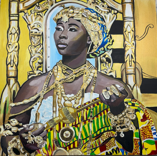 Anson Asaka, Golden Queen, 24”x 24”