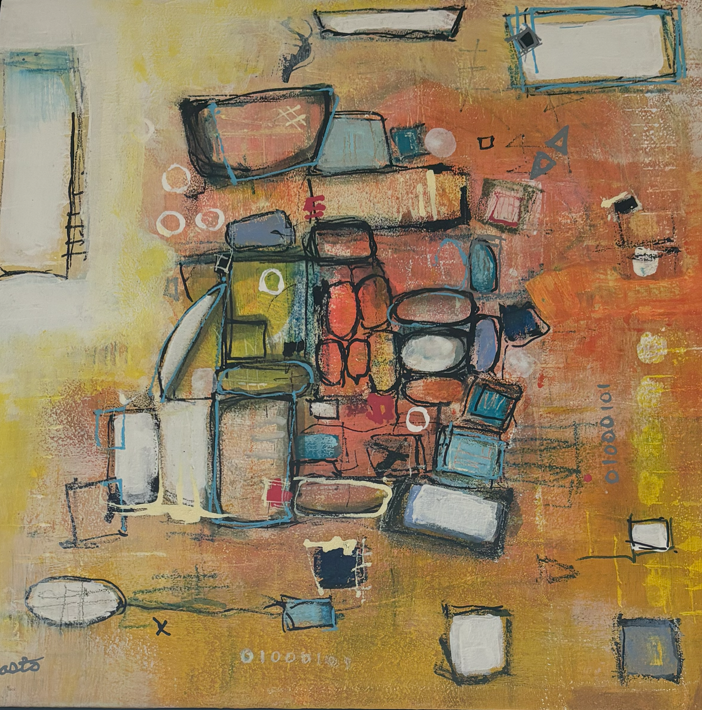 Erasto Curtis Matthews, Lost and Found, 14”x 14” [ Sold ]