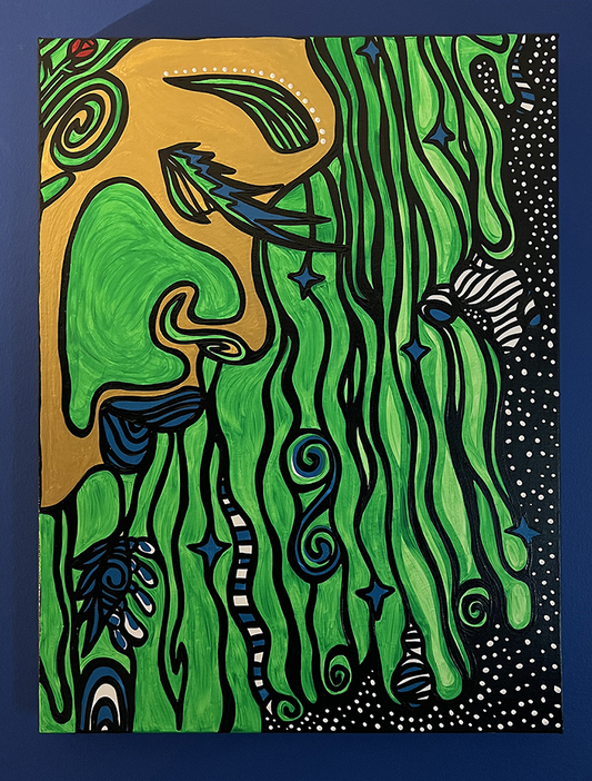 Kia Kelliebrew, AZURITE'S CHARM, 16”x 20”