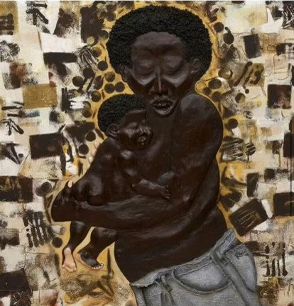Ronald RITZIE, Single Black Woman With Child, 36"x 36"